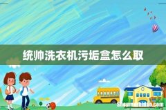 统帅洗衣机污垢盒怎么取