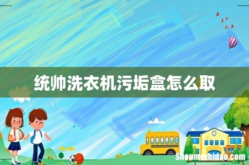 统帅洗衣机污垢盒怎么取