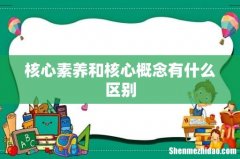 核心素养和核心概念有什么区别