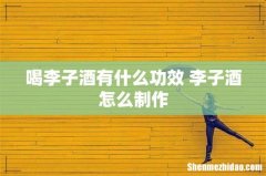 喝李子酒有什么功效 李子酒怎么制作
