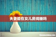 夫妻能在女儿房间睡吗