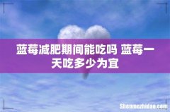 蓝莓减肥期间能吃吗 蓝莓一天吃多少为宜