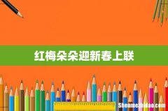 红梅朵朵迎新春上联