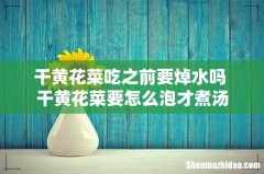 干黄花菜吃之前要焯水吗 干黄花菜要怎么泡才煮汤