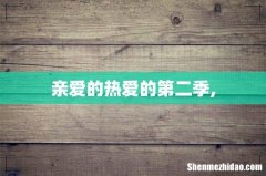 亲爱的热爱的第二季,