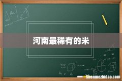 河南最稀有的米