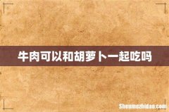 牛肉可以和胡萝卜一起吃吗