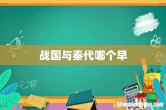 战国与秦代哪个早