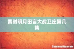 秦时明月田言大战卫庄第几集