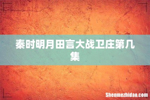 秦时明月田言大战卫庄第几集