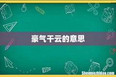 豪气干云的意思