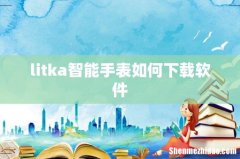 litka智能手表如何下载软件