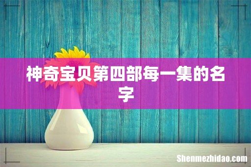 神奇宝贝第四部每一集的名字