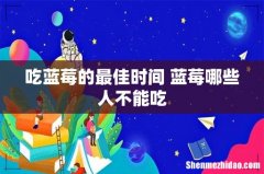 吃蓝莓的最佳时间 蓝莓哪些人不能吃