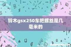 铃木gsx250车把螺丝是几毫米的