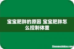 宝宝肥胖的原因 宝宝肥胖怎么控制体重