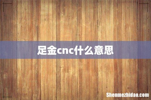 足金cnc什么意思