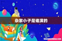 杂家小子是谁演的