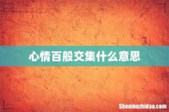 心情百般交集什么意思