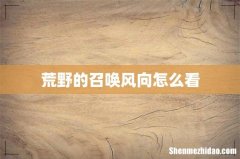 荒野的召唤风向怎么看