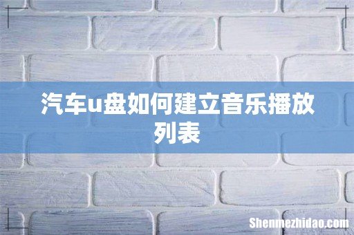 汽车u盘如何建立音乐播放列表