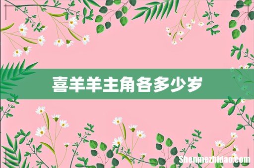 喜羊羊主角各多少岁