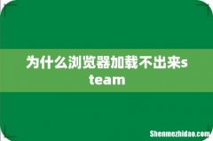 为什么浏览器加载不出来steam