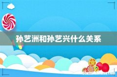 孙艺洲和孙艺兴什么关系