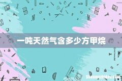 一吨天然气含多少方甲烷