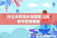 什么中药泡水治咳嗽 止咳的中药有哪些