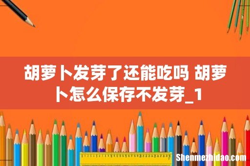 胡萝卜发芽了还能吃吗 胡萝卜怎么保存不发芽_1