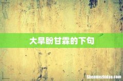 大旱盼甘霖的下句