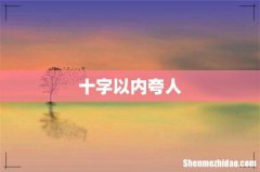 十字以内夸人