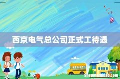 西京电气总公司正式工待遇