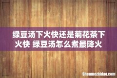 绿豆汤下火快还是菊花茶下火快 绿豆汤怎么煮最降火