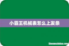 小霸王机械表怎么上发条
