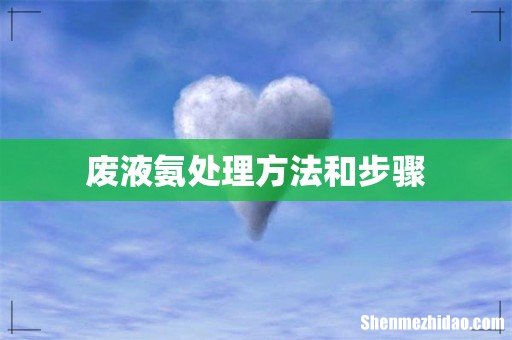 废液氨处理方法和步骤