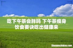 吃下午茶会胖吗 下午茶瘦身饮食要诀吃出健康来