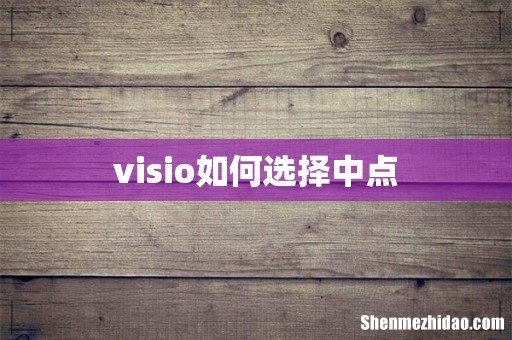 visio如何选择中点