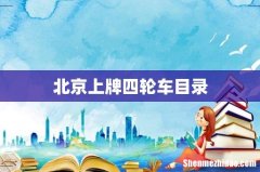 北京上牌四轮车目录