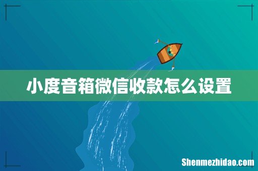小度音箱微信收款怎么设置