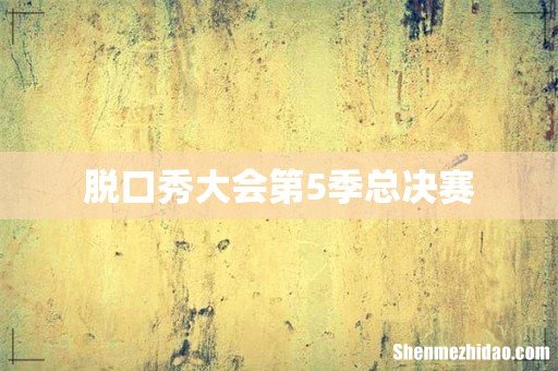 脱口秀大会第5季总决赛