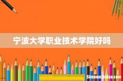 宁波大学职业技术学院好吗