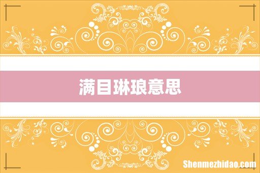 满目琳琅意思