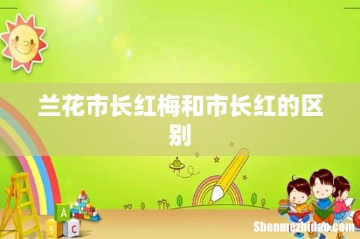 兰花市长红梅和市长红的区别
