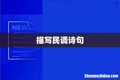 描写民调诗句
