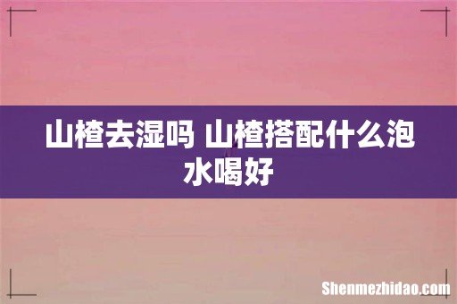山楂去湿吗 山楂搭配什么泡水喝好
