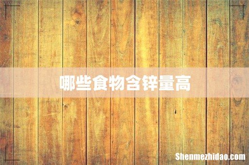 哪些食物含锌量高