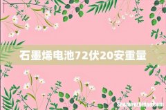 石墨烯电池72伏20安重量