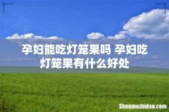 孕妇能吃灯笼果吗 孕妇吃灯笼果有什么好处